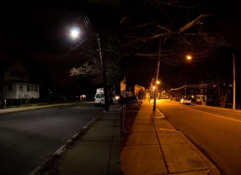 Image for led and streetlight side by side