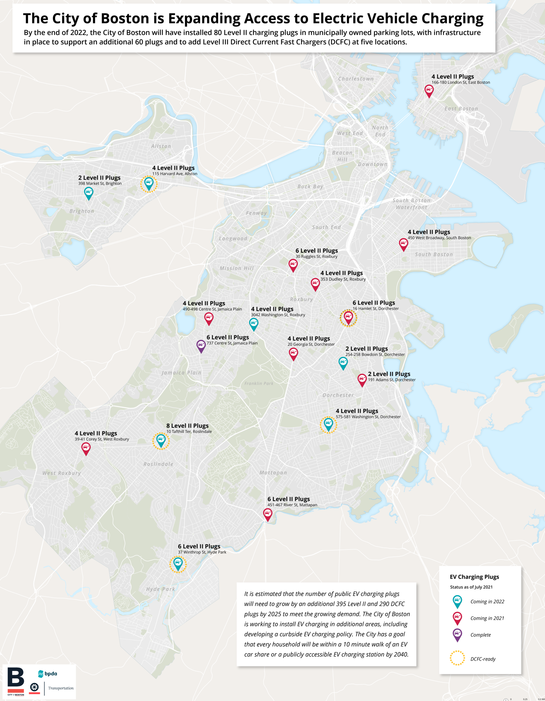 EV Charging Stations in City of Boston Owned Municipal Parking Lots