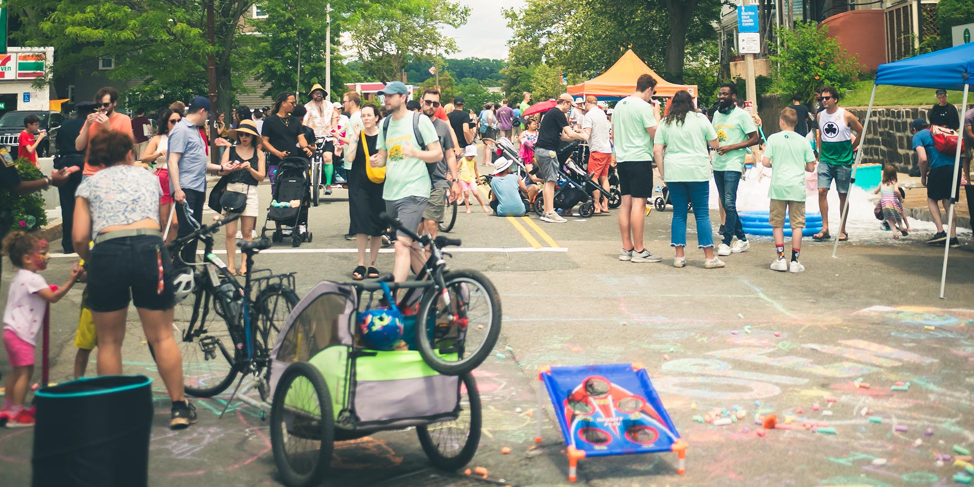 Folks at a Hyde Park Open Streets event