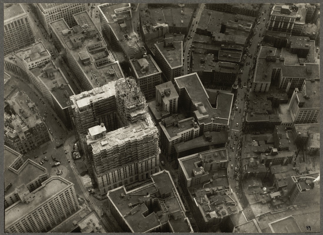 Aerial Image of Post Office Square in 1932.