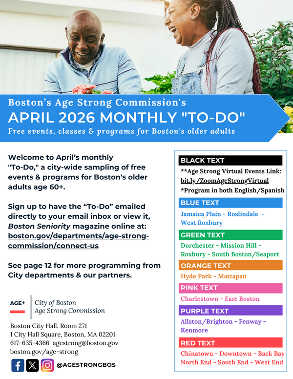 Age Strong April 2026 To-Do Cover