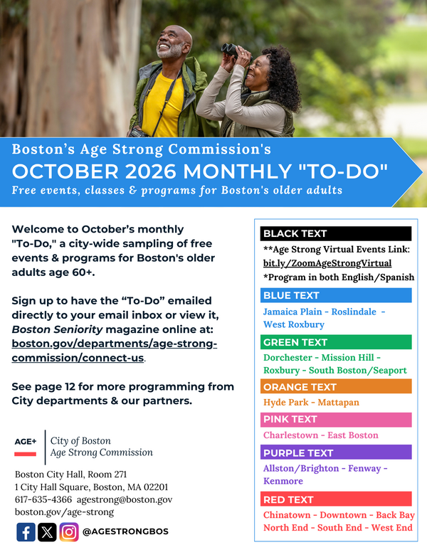 Front Page of Age Strong's October 2026 To-Do