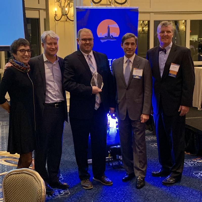 Accepting Award - Boston Parks