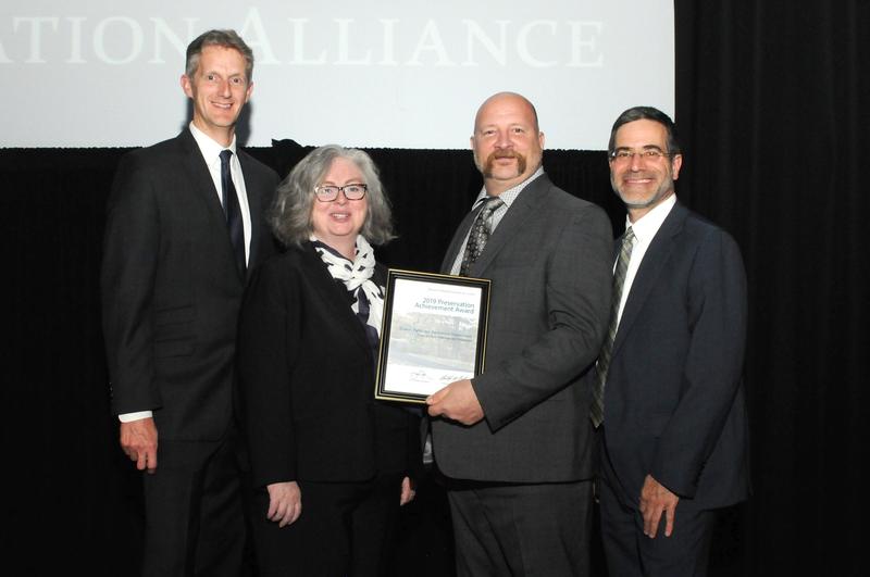 Boston Parks and Recreation Staff Accepting the 2019 Preservation Alliance Award