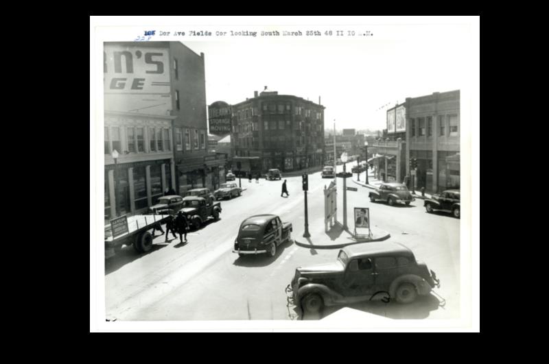 Dorchester Avenue at Fields Corner looking south, raffic and Parking Department photographs (5110.002)