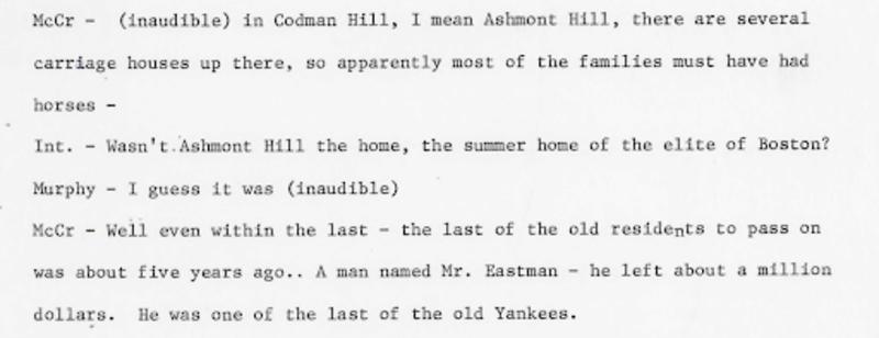 Dorchester Oral History 10