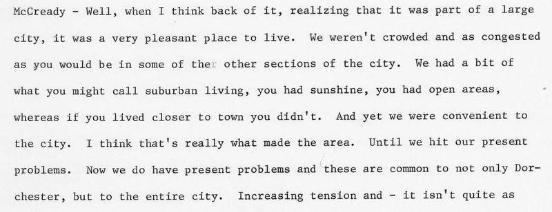 Dorchester Oral History 12