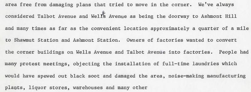 Dorchester Oral History 1