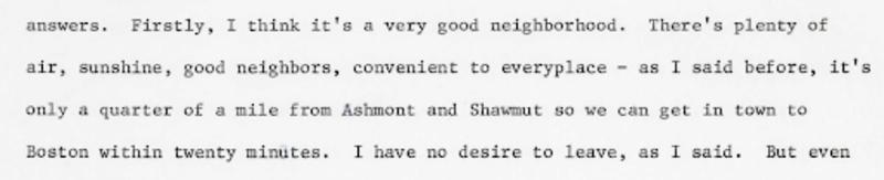 Dorchester Oral History 13