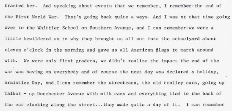 Dorchester Oral History 3