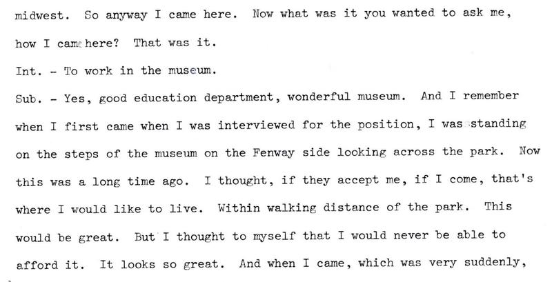 Fenway Oral History 2