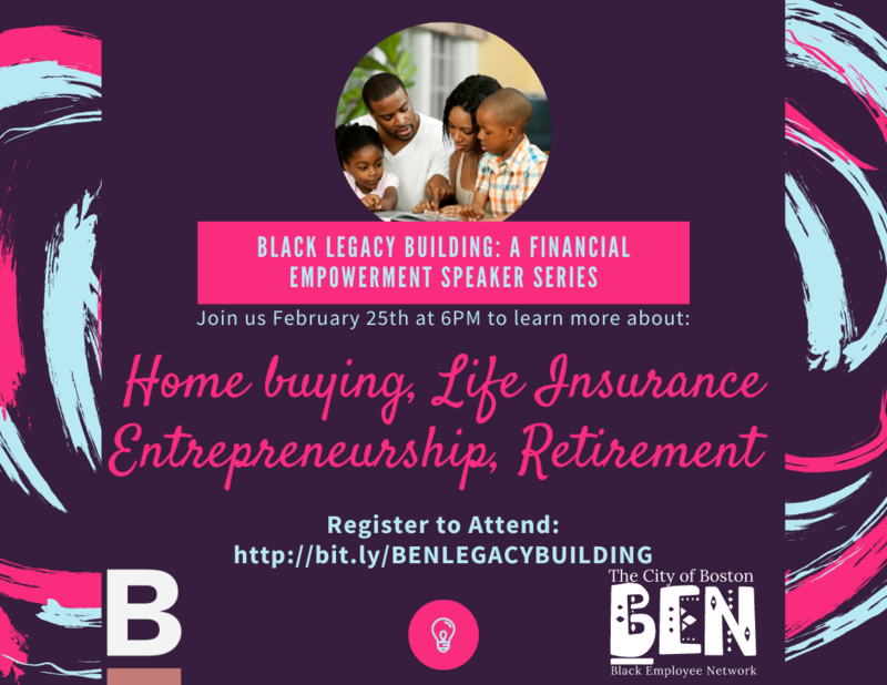 'Legacy Building' speaker series poster