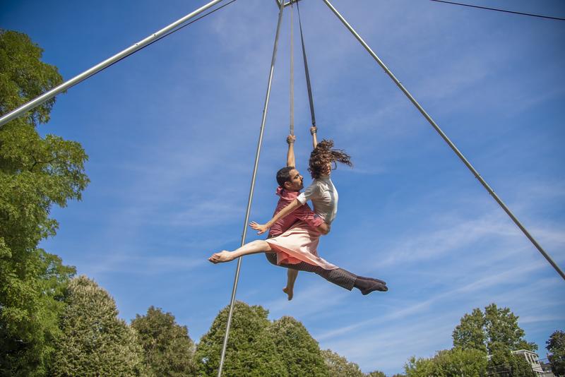 Photo of Ernesto Lea Place and Caitlin Quinn performing as Pas de Deux Straps.