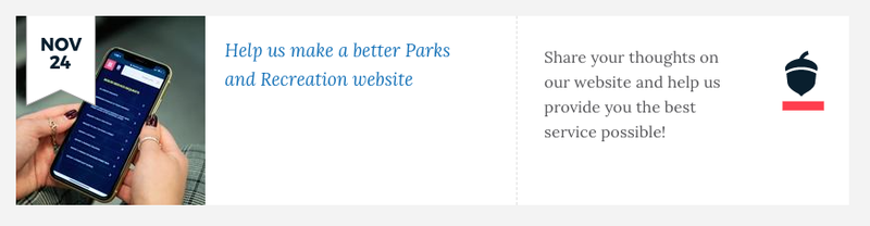 The Parks Department released a survey about its site.