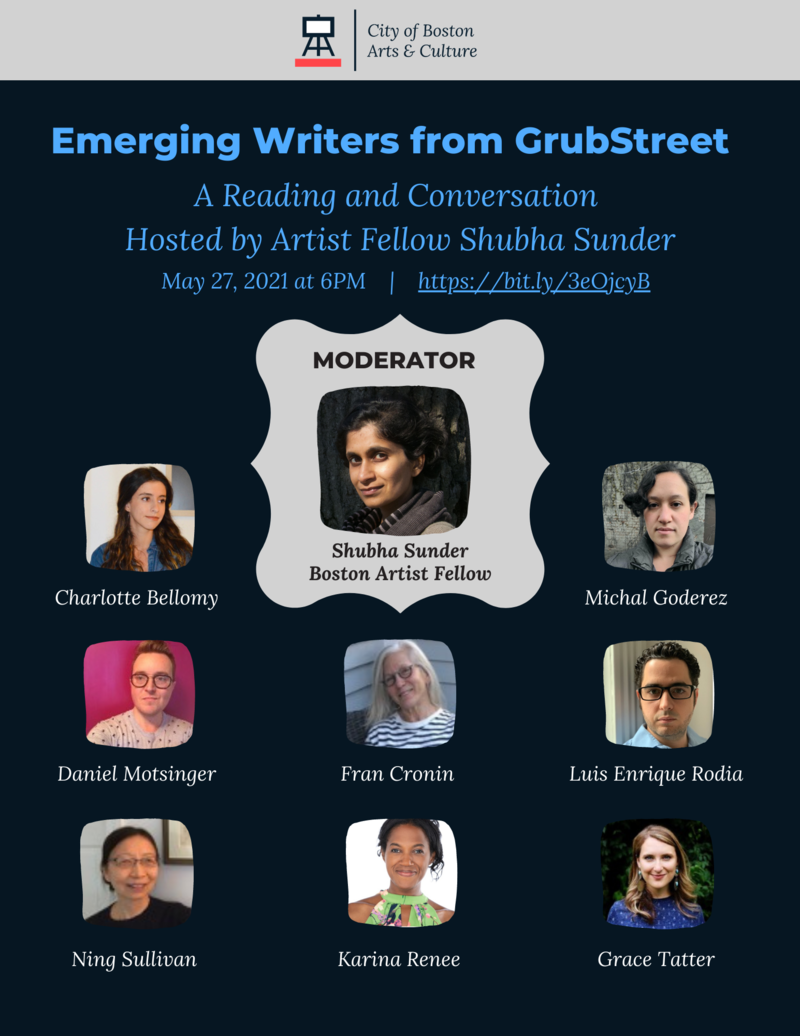 Flyer for Artist Fellow Event with Shubha Sunder