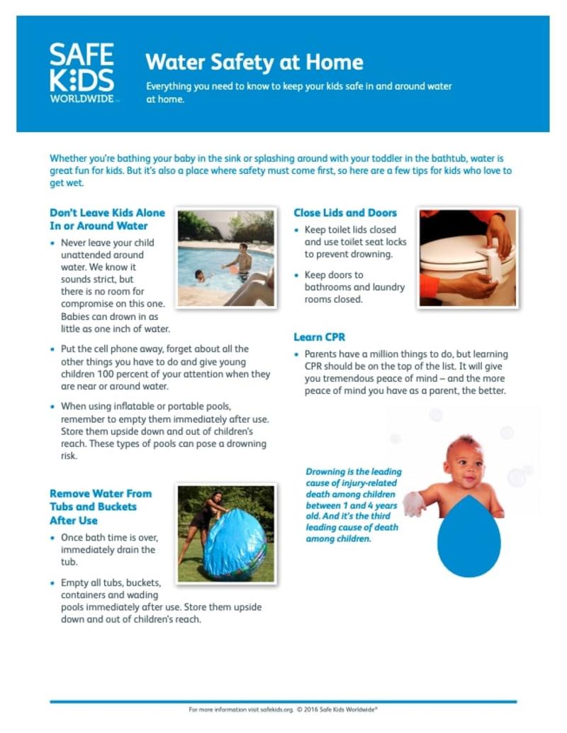 water safety at home safe kids