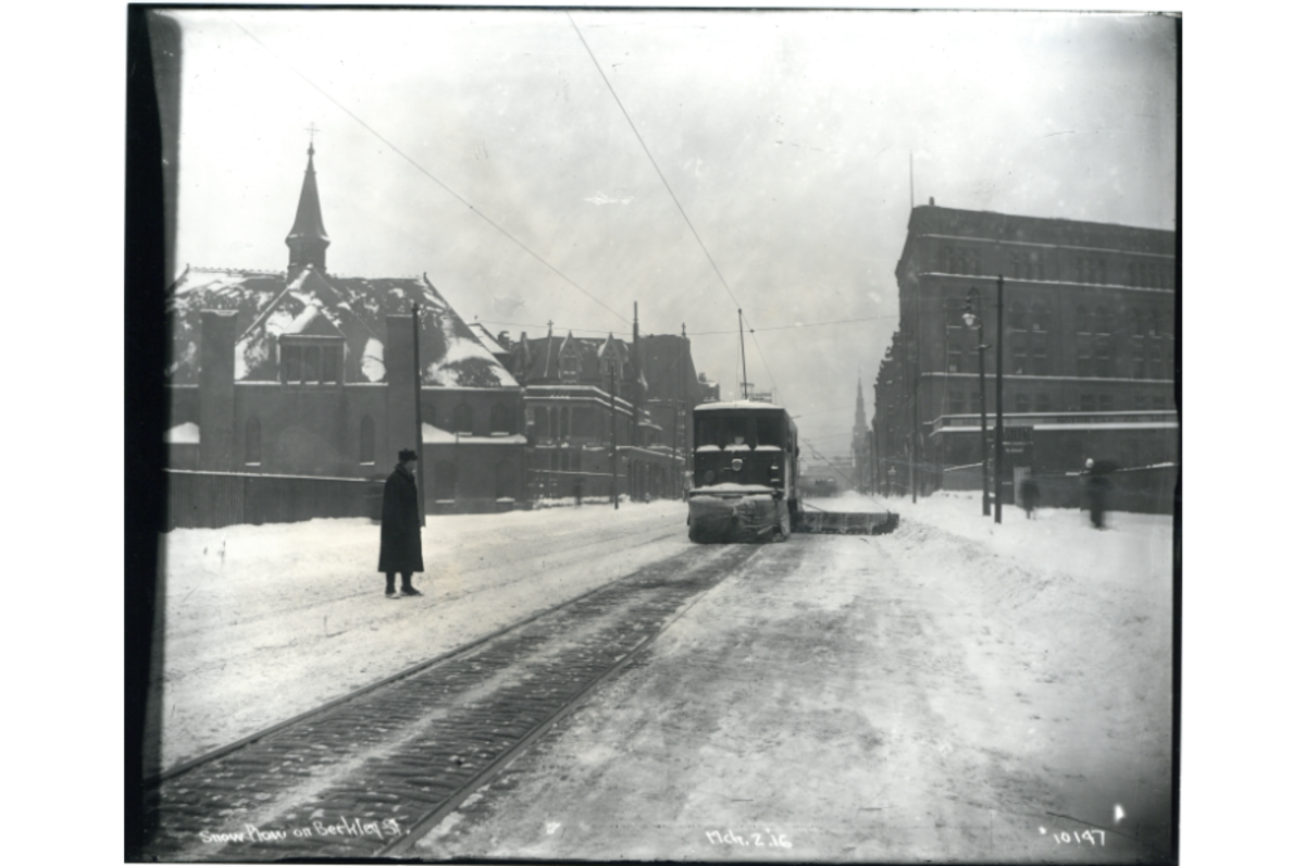 Snow plow on Berkeley Street