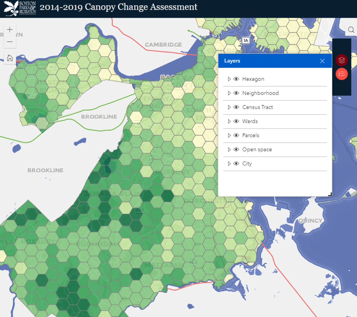 Canopy assessment map