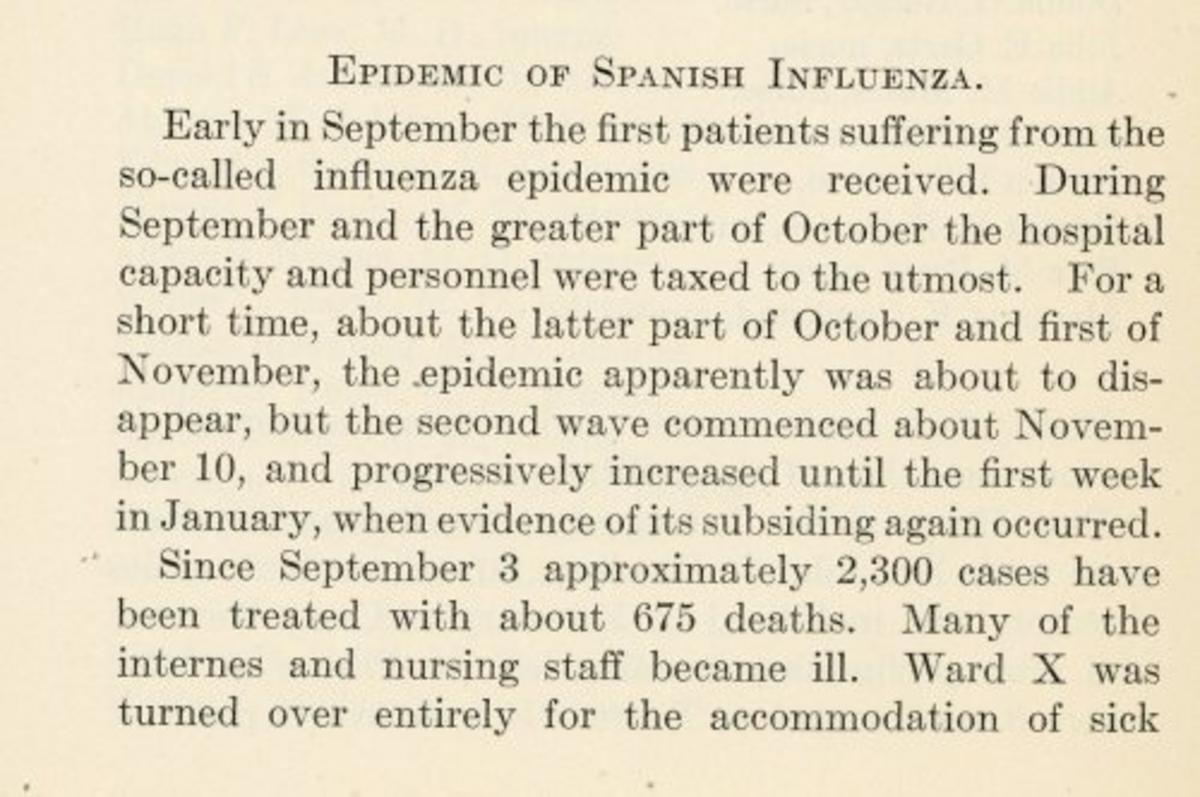 An excerpt about the Spanish flu in Boston