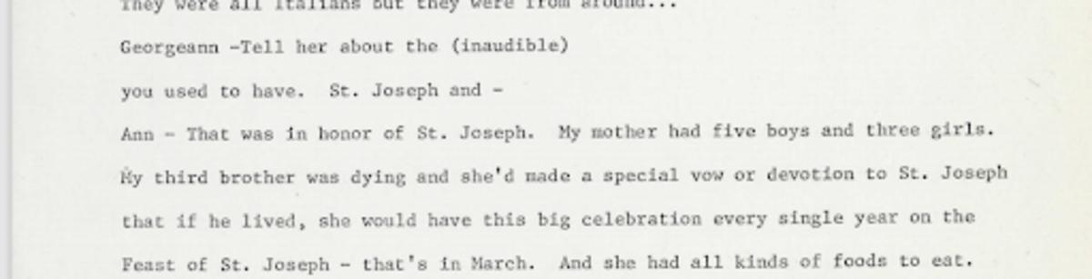 Antonio Oral History 1