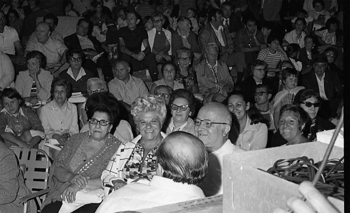 Crowd at a North End Festival, August 23, 1973, Mayor Kevin White records, Boston City Archives