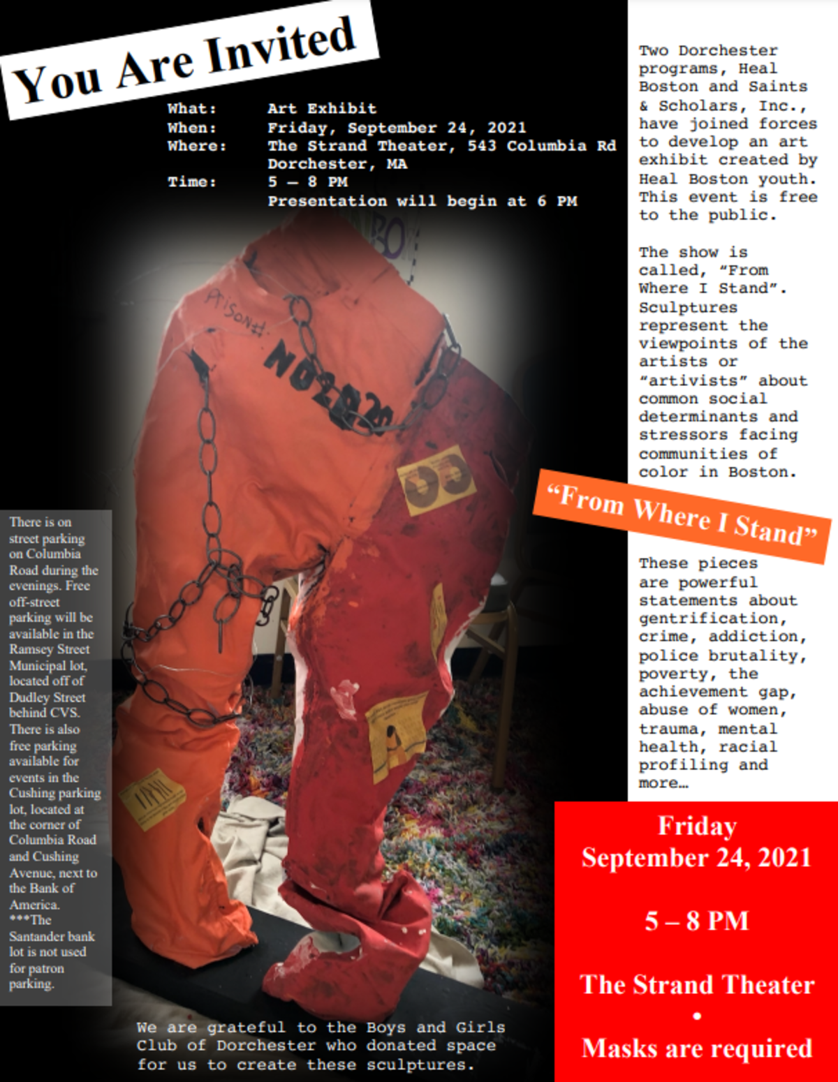 Heal Boston reception flyer