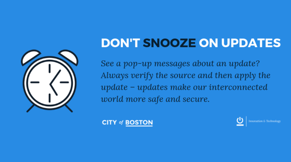 Don't Snooze on Updates