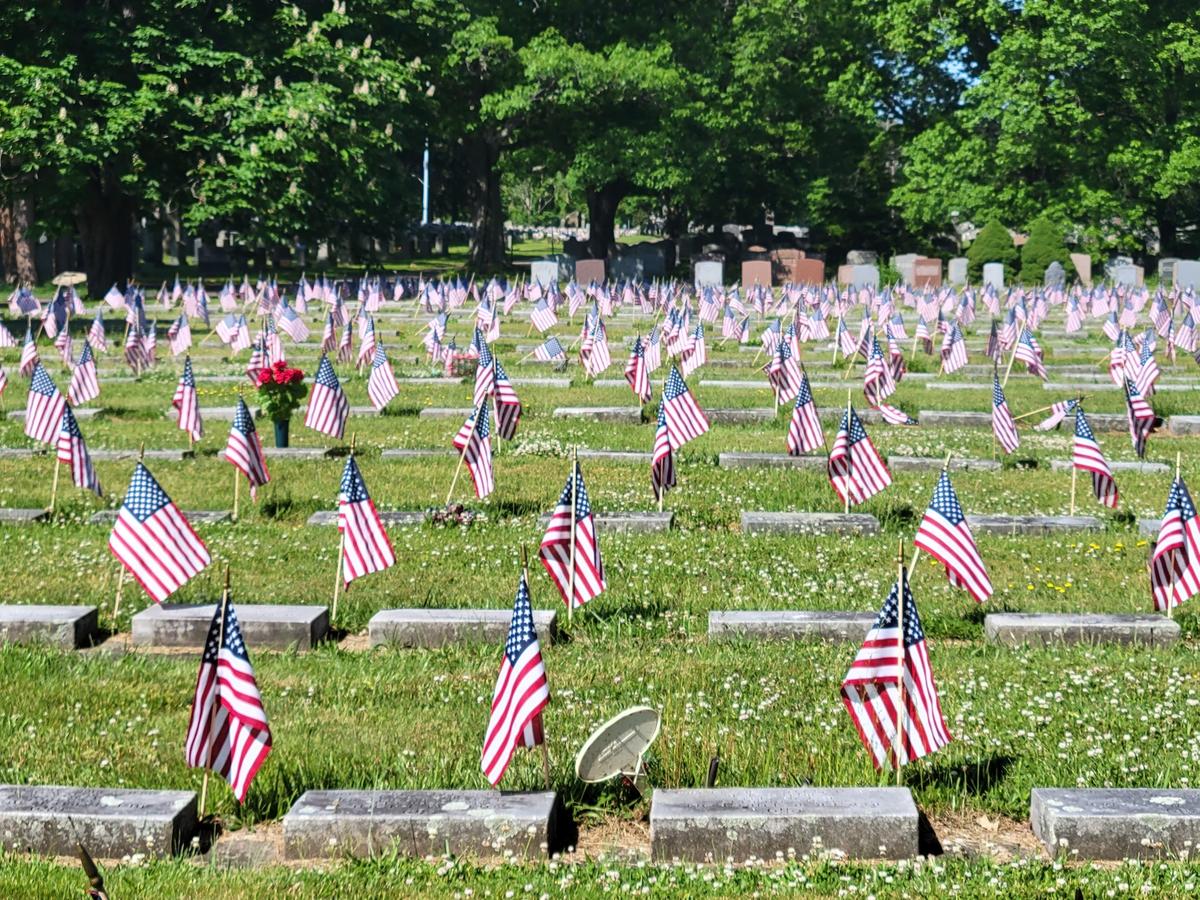 Sea of American Flags at Mount Hope Cemetery