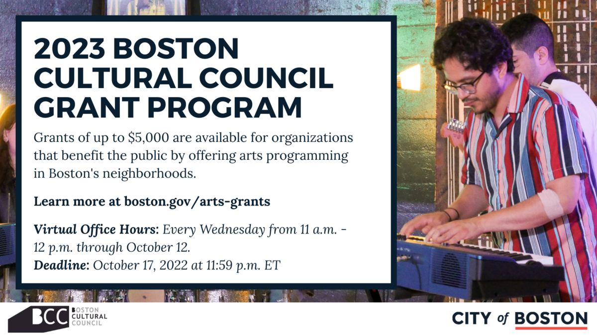 Boston Cultural Council grants graphic