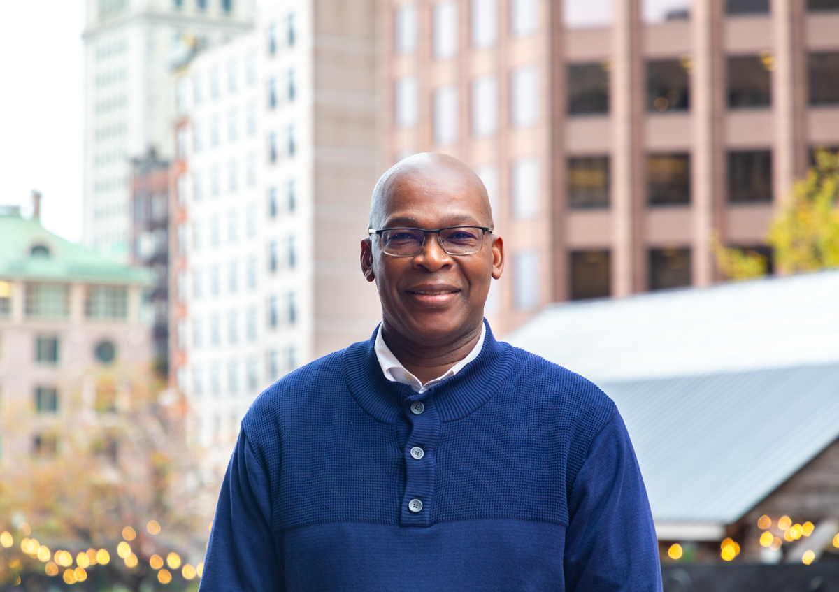 This is a photo of Fitzroy Brown, a Network Engineer for the Department of Innovation and Technology in Boston.