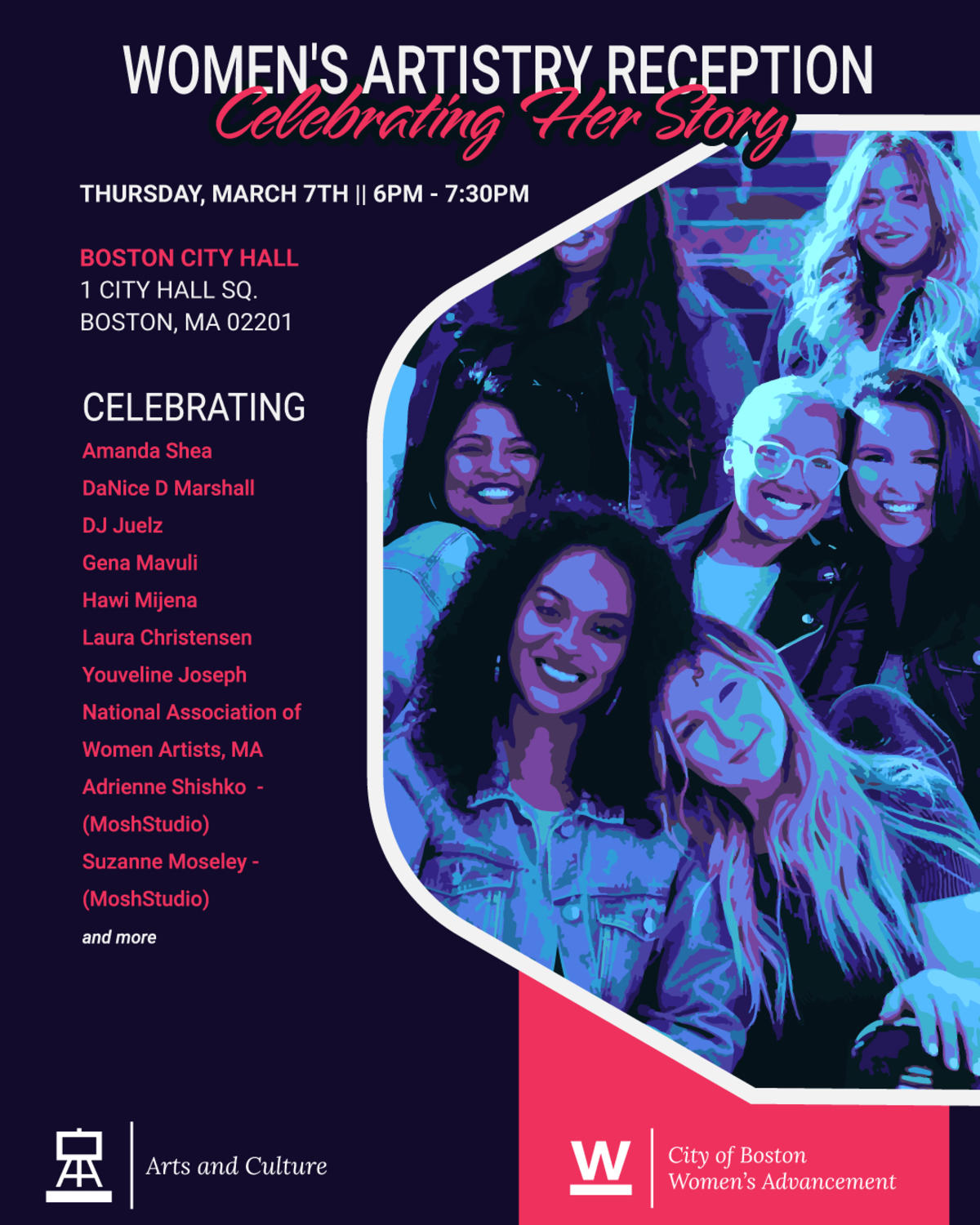 Women's Artistry Reception Poster