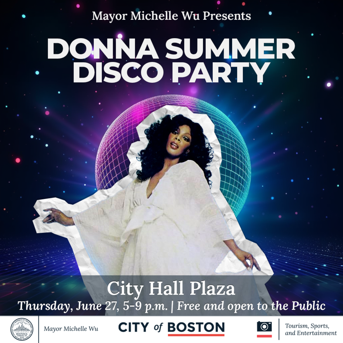 Donna Summer Disco Party Flyer