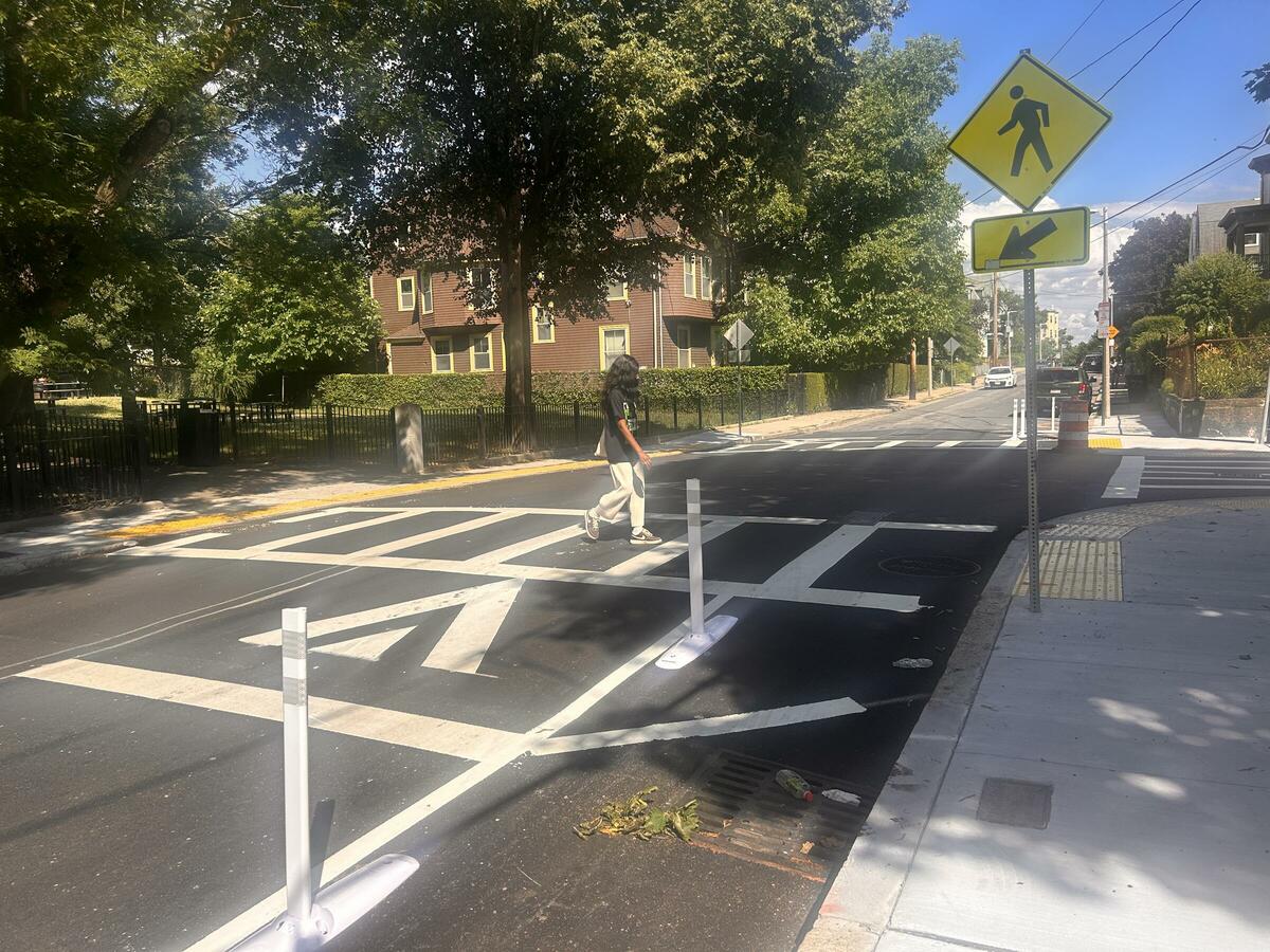 Moreland Street at Copeland Street crosswalk