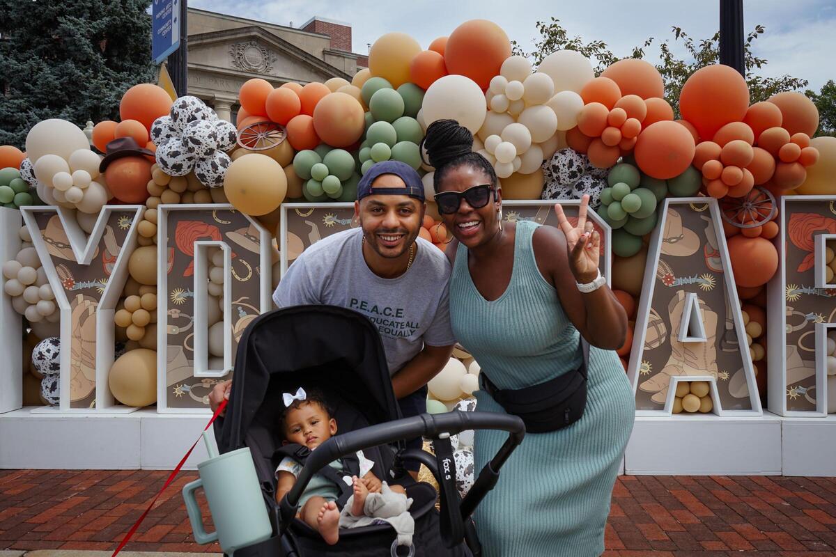 Folks at an Open Streets Boston Hyde Park event.