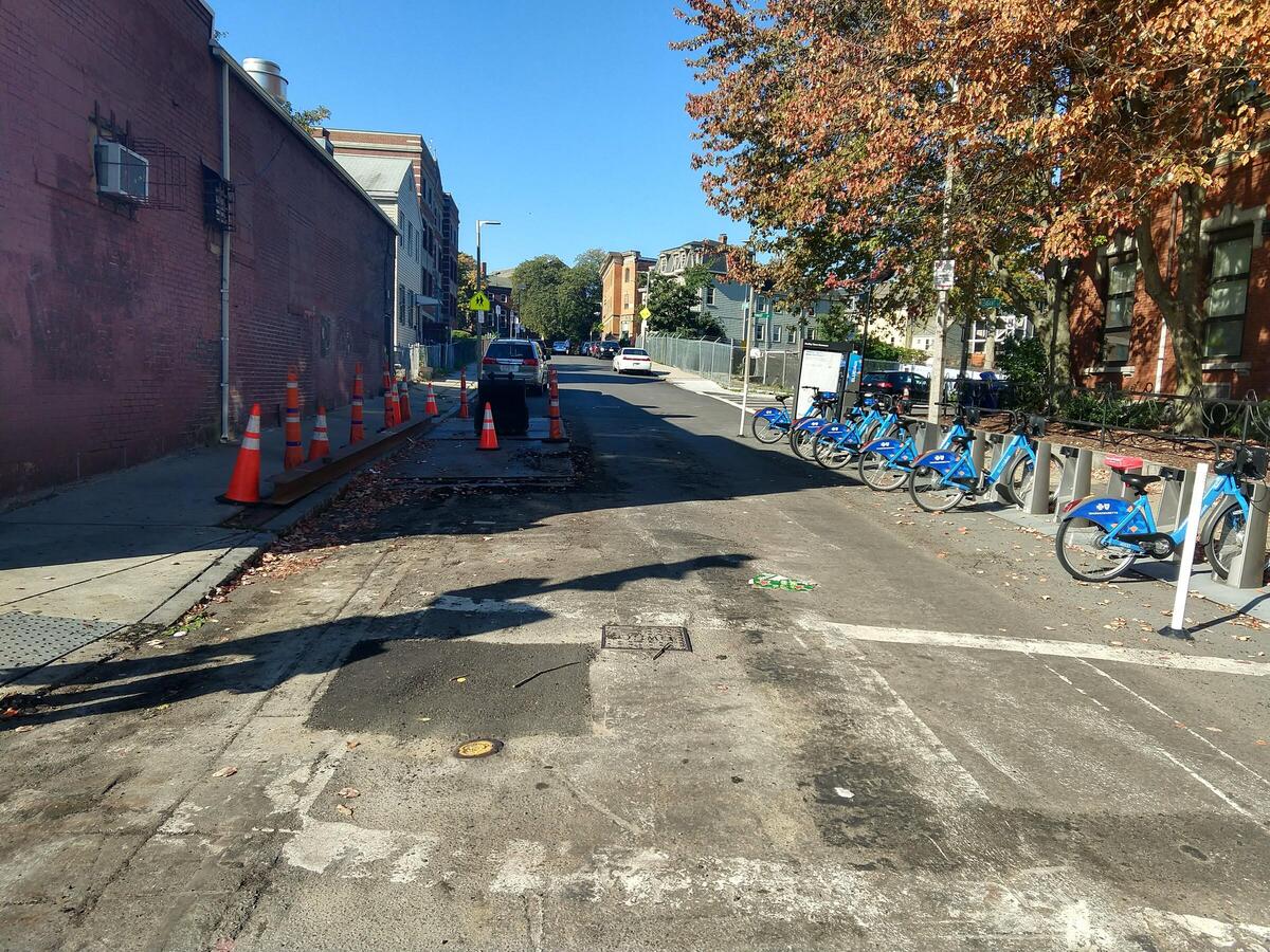 Forest Street at Mount Pleasant Avenue curb extension 