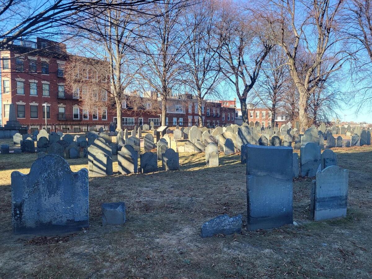 Copp's Hill Bury Ground before and after photos