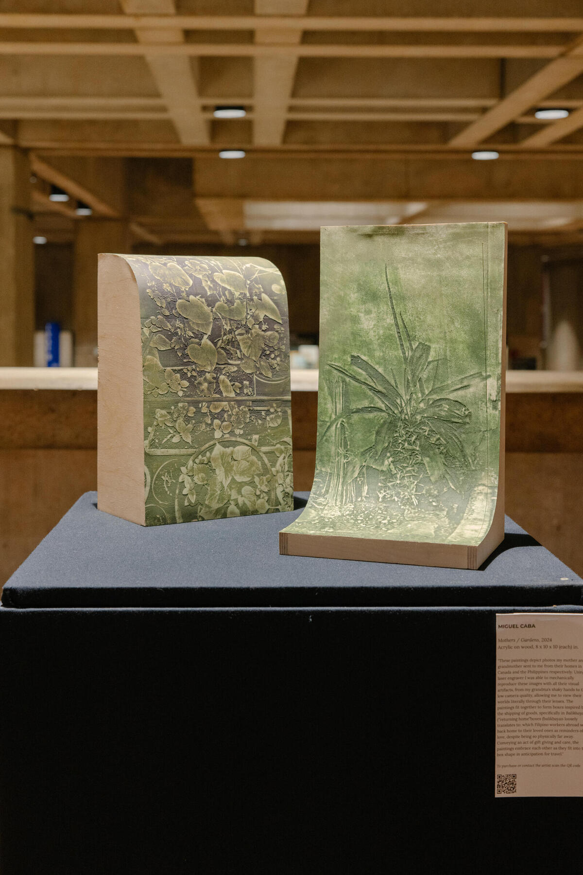 Miguel Caba,&nbsp;Mothers / Gardens, 2024, Acrylic on wood, 8 x 10 x 10 in. (each).