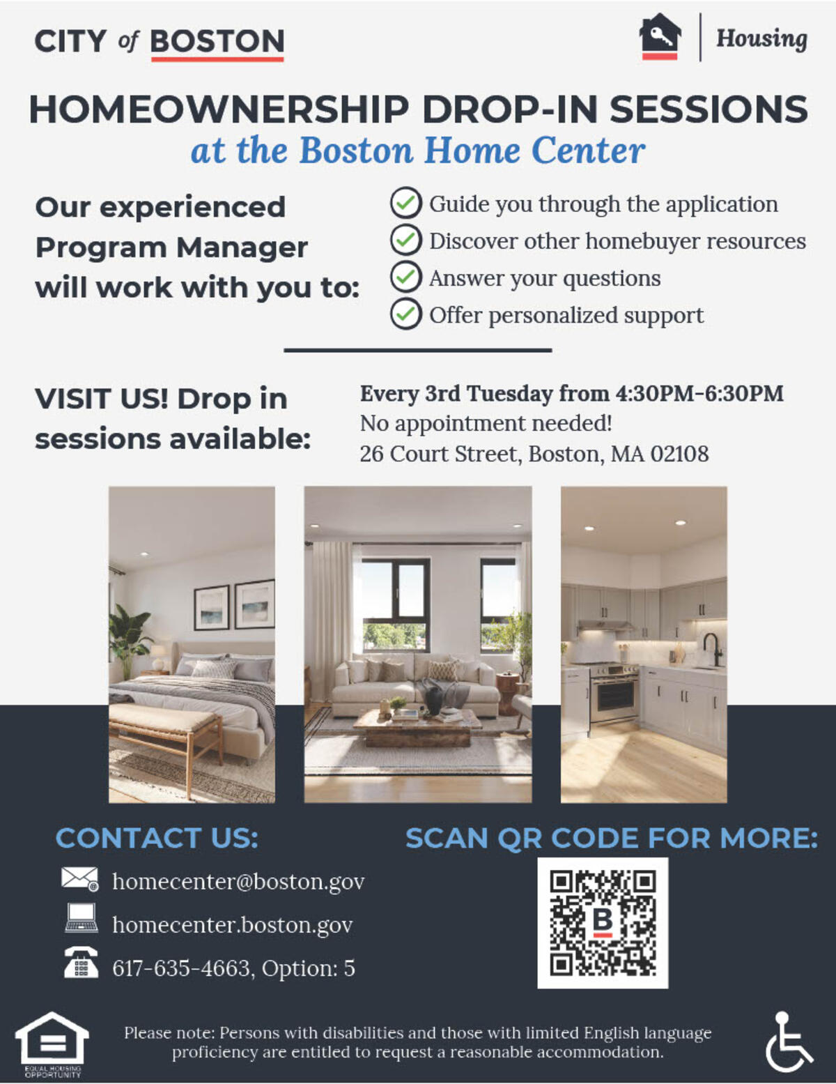 Our experienced program managers will guide you through the home application process, help you find resources, answer your questions, and offer personalized support to help you buy a home.