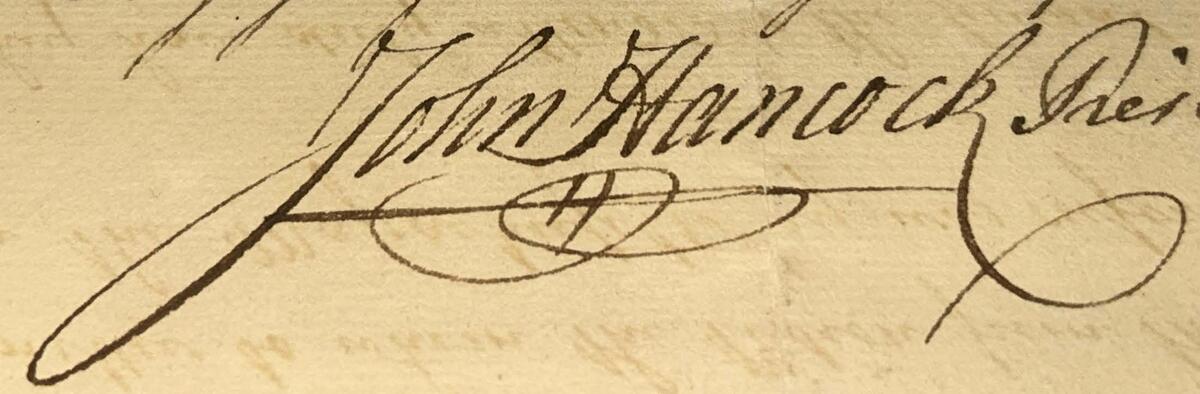 Signature of John Hancock