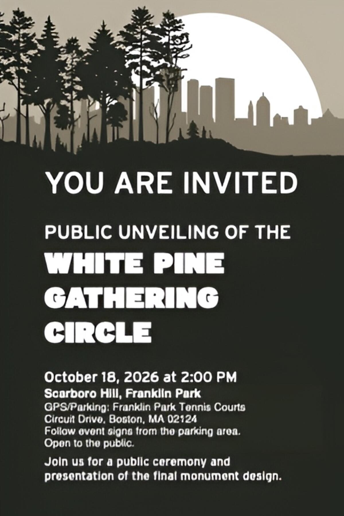 White Pine Reveal Event Flyer Updated