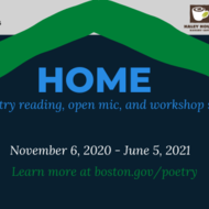 Flyer for HOME poetry series