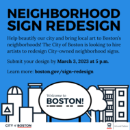 Neighborhood sign redesign graphic