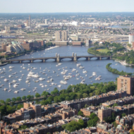 Overhead shot of Charles River