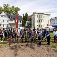 Mayor Wu and elected officials cut the ribbon on WOW Family Park. 