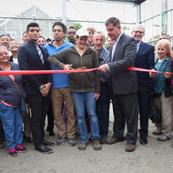 Image for ribbon cutting of we grow microgreens
