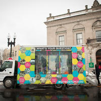 Image for go boston 2030 question truck at dudley square