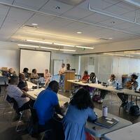 This is a group of the Boston Ryan White Planning Council during a meeting