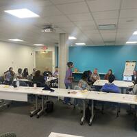 A group of Planning Council members during a meeting. 