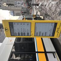 Real Time Arrival display screen at bus stop